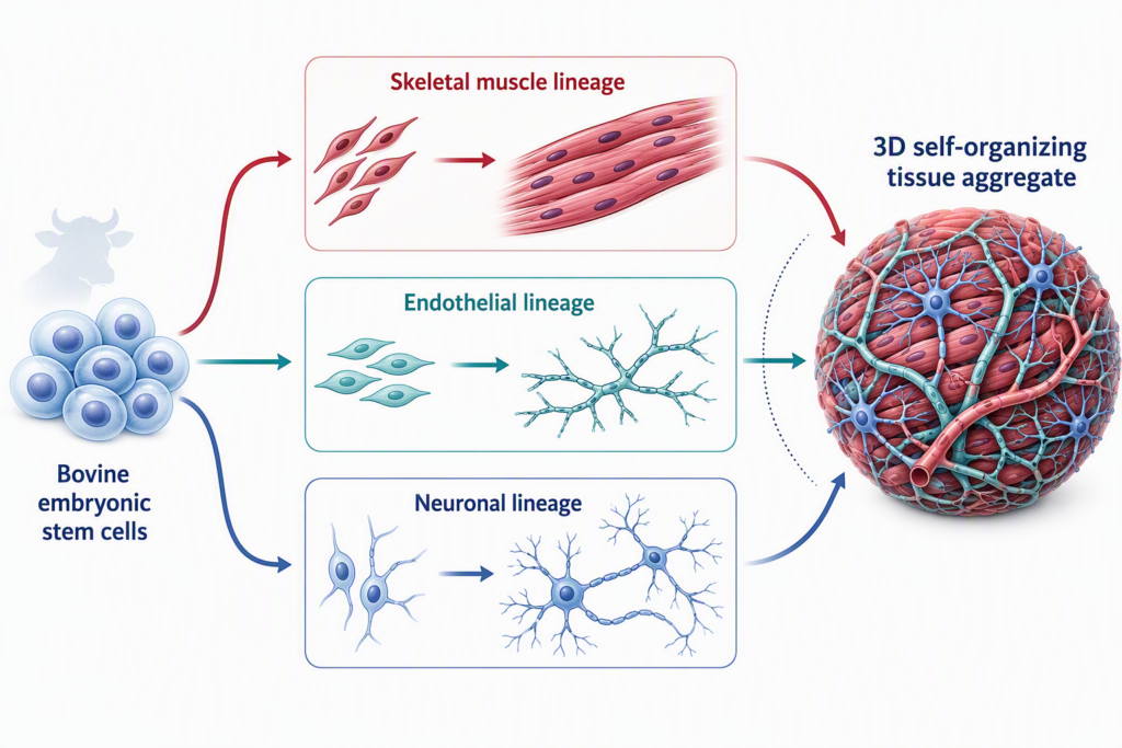 Infographic: Bovine Embryonic Stem Cells Self-Organize Into Vascularized Muscle